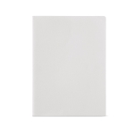 Notebook made from recycled cardboard lined sheets, A4 white colour front view