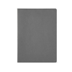 Notebook made from recycled cardboard lined sheets, A4 grey colour front view