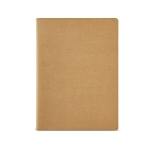 Notebook made from recycled cardboard lined sheets, A4 natural colour front view