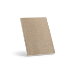 Lined notebook with cover from tea waste, A5 white colour