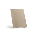 Eco notebook with linen binding and soft cover, A5 light grey colour