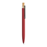 Pen made from aluminium with Dokumental® blue ink burgundy colour