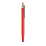 Pen made from aluminium with Dokumental® blue ink red colour