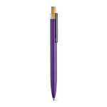 Pen made from aluminium with Dokumental® blue ink violet colour