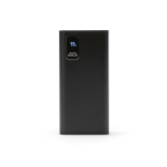 Power bank with battery display, 30000 mAh black colour front view