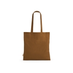 Recycled cotton shopping bag, 140 g/m2 brown colour