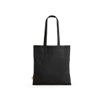 Recycled cotton shopping bag, 140 g/m2 black colour