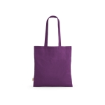 Recycled cotton shopping bag, 140 g/m2 violet colour