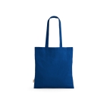 Recycled cotton shopping bag, 140 g/m2 royal blue colour