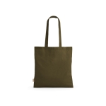 Recycled cotton shopping bag, 140 g/m2 military green colour