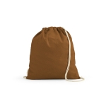 Ecological drawstring bag, 140 g/m2 brown colour