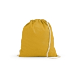 Ecological drawstring bag, 140 g/m2 yellow colour