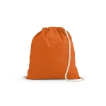 Ecological drawstring bag, 140 g/m2 orange colour