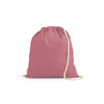 Ecological drawstring bag, 140 g/m2 pink colour