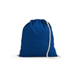 Ecological drawstring bag, 140 g/m2 royal blue colour