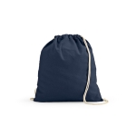 Ecological drawstring bag, 140 g/m2 navy-blue colour