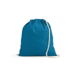 Ecological drawstring bag, 140 g/m2 light blue colour