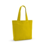 Bag made from recycled cotton and RPET, 180 g/m2 yellow colour