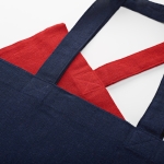 Bag made from recycled cotton and RPET, 180 g/m2 royal blue colour ambient view