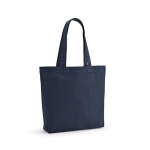 Bag made from recycled cotton and RPET, 180 g/m2 navy-blue colour