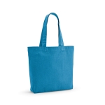 Bag made from recycled cotton and RPET, 180 g/m2 light blue colour