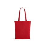 Bag recycled cotton and RPET, 220 g/m2 red colour front view