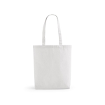 Bag recycled cotton and RPET, 220 g/m2 white colour front view