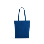 Bag recycled cotton and RPET, 220 g/m2 royal blue colour front view