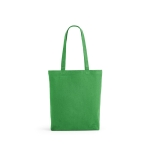 Bag recycled cotton and RPET, 220 g/m2 light-green colour front view