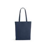 Bag recycled cotton and RPET, 220 g/m2 navy-blue colour front view