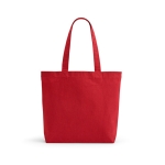 Recycled cotton and RPET bag, 280 g/m2 red colour front view