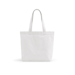 Recycled cotton and RPET bag, 280 g/m2 white colour front view