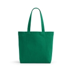 Recycled cotton and RPET bag, 280 g/m2 green colour front view