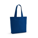 Recycled cotton and RPET bag, 280 g/m2 royal blue colour