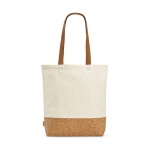 Recycled cotton tote bag, 180 g/m2 natural colour front view