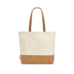 Tote bag made of recycled cotton, 220 g/m2 natural colour front view