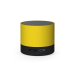 Portable speaker made from recycled plastic yellow colour