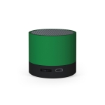 Portable speaker made from recycled plastic green colour