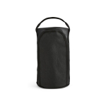 Toiletry bag from recycled polyester and RPET black colour front view