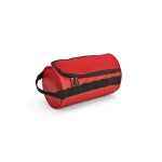 Toiletry bag from recycled polyester and RPET red colour