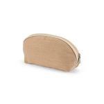 Small cosmetic bag with one main compartment, 260 g/m2 natural colour