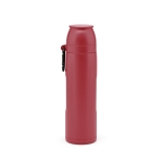 Recycled stainless steel thermos, 1 L burgundy colour