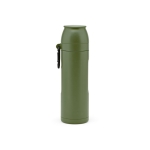 Recycled stainless steel thermos with cup, 750 ml military green colour