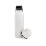 Recycled stainless steel thermos flask, 500 ml white colour second view