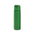 Recycled stainless steel thermos flask, 500 ml green colour