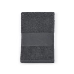 Guest towel made from recycled cotton, 370 g/m2, 50 x 100 cm dark grey colour second view