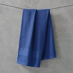 Shower towel made from recycled cotton, 500 g/m2, 50 x 100 cm navy-blue colour ambient view