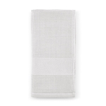 Shower towel made from recycled cotton, 500 g/m2, 30 x 50 cm white colour second view