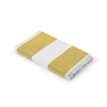 Beach towel recycled cotton 350 g/m2, 80 x 160 cm dark yellow colour