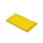 Beach towel made from recycled cotton, 250 g/m2, 80x180cm dark yellow colour